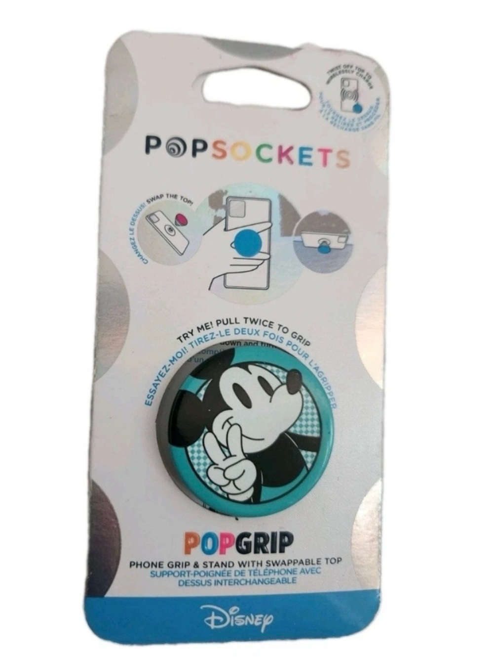 Mickey Enamel PopSocket Pop Holder - Blue & Black